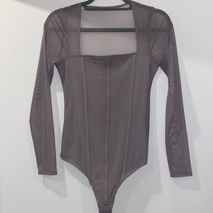 Abercrombie Bodysuit - Sheer Sleeves